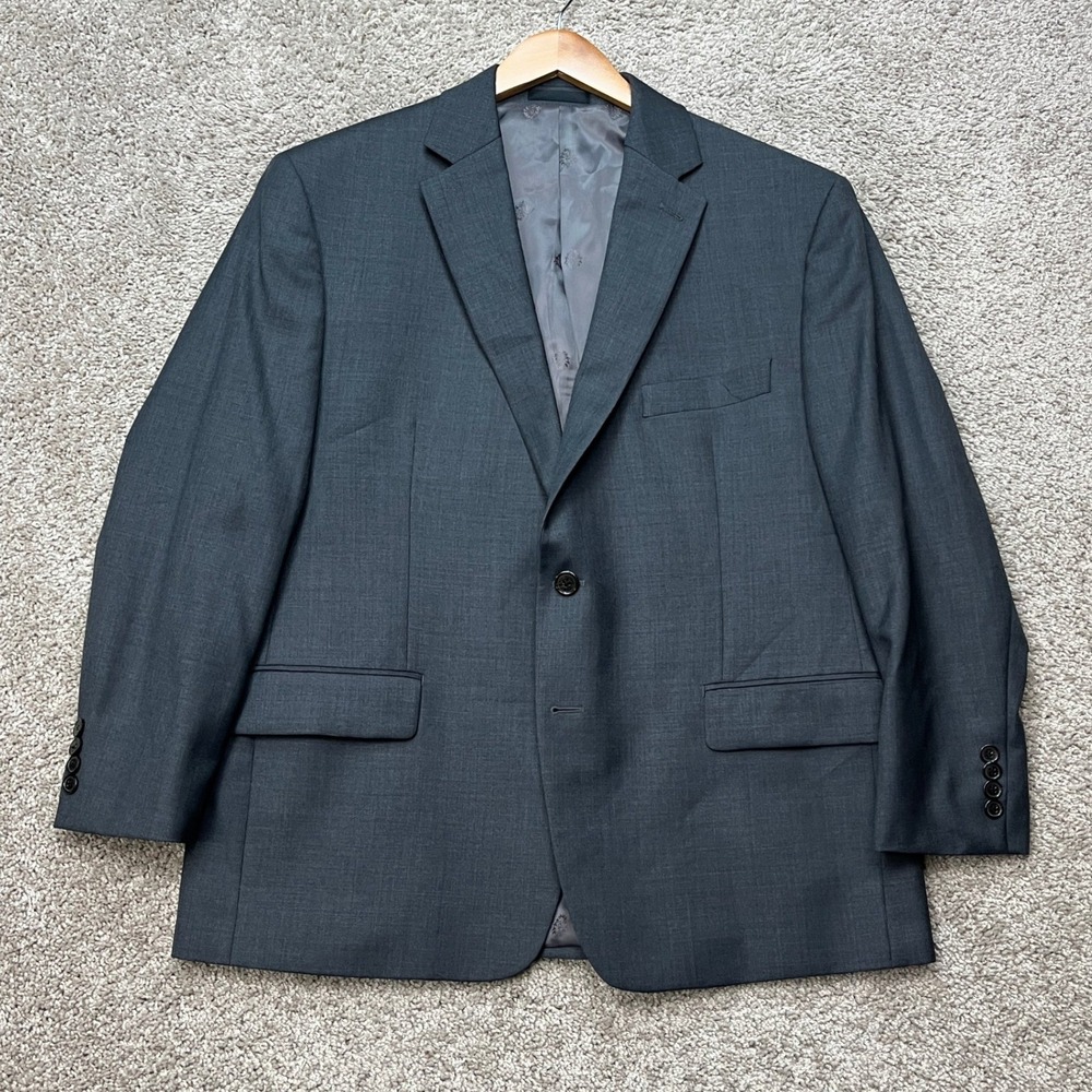Lauren Ralph Lauren Blazer Mens 44S Charcoal Gray Wool Two Button Suit Coat EUC